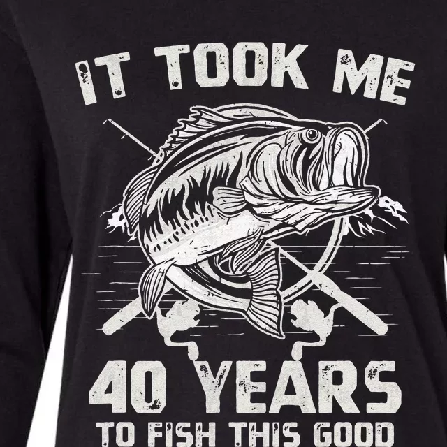 Cute It Took Me 40 Years To Fish 40th Birthday Gift Womens Cotton Relaxed Long Sleeve T-Shirt