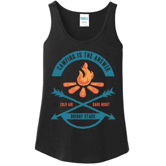 Camping Is The Answer Ladies Essential Tank