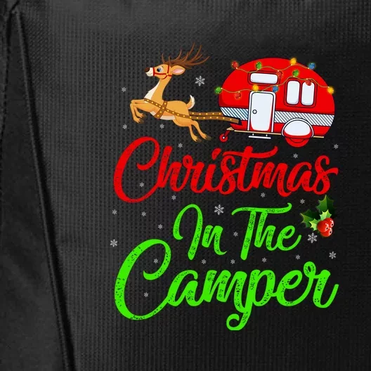 Christmas In The Camper Xmas Lighting Camping RV Christmas Gift City Backpack