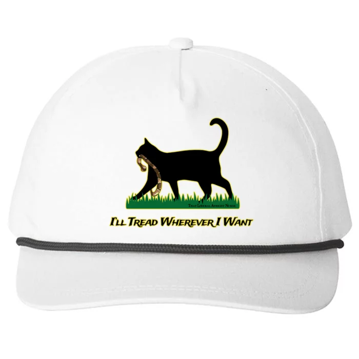 Cat I’Ll Tread Wherever I Want Snapback Five-Panel Rope Hat