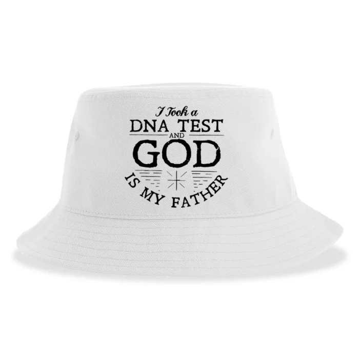 Christian I Took A DNA Test God Is My Father Sustainable Bucket Hat