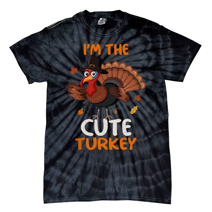 Cute IM The Cute Turkey Family Matching Thanksgiving Tie-Dye T-Shirt