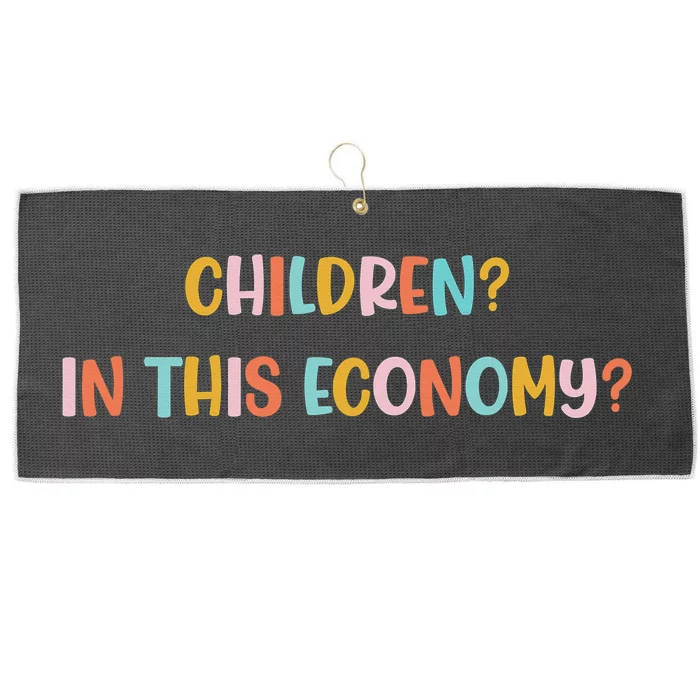 Children In This Economy Large Microfiber Waffle Golf Towel