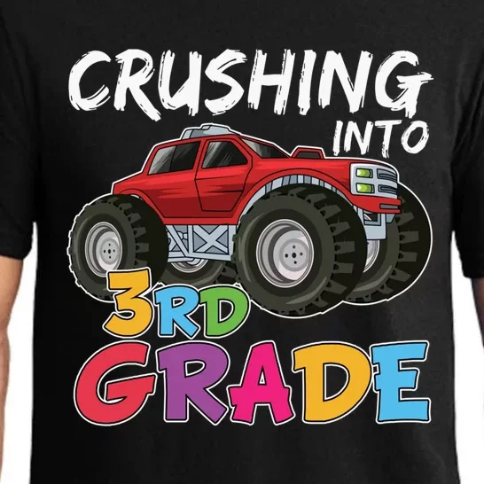 Crushing Into Third Grade Monster Truck Cute 3Rd Grade Gift Pajama Set