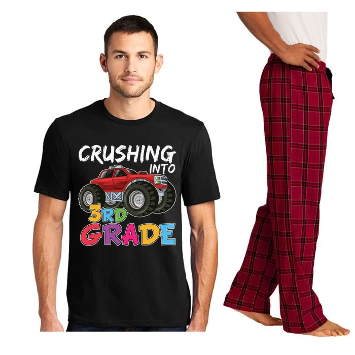 Crushing Into Third Grade Monster Truck Cute 3Rd Grade Gift Pajama Set