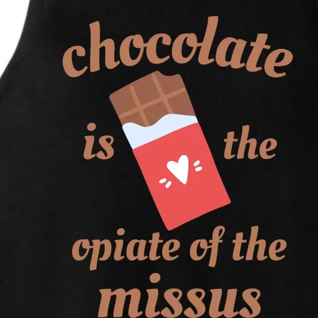 Chocolate Is The Opiate Of The Missus Wife Valentine's Day Gift Ladies Tri-Blend Wicking Tank