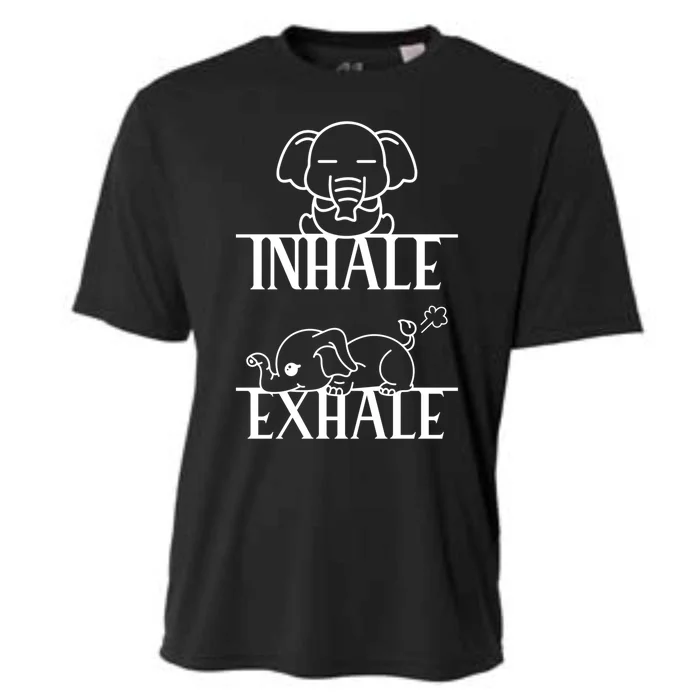 Cool Inhale The Good Exhale The Bad Funny Rehab Vintage Funny Gift Cooling Performance Crew T-Shirt