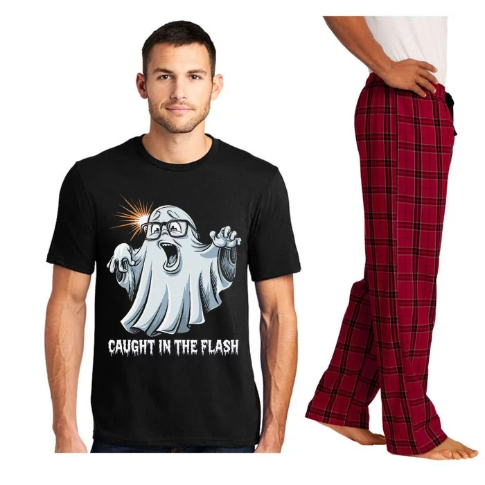 Caught In The Flash Funny Ghost Design For Halloween Fans Pajama Set