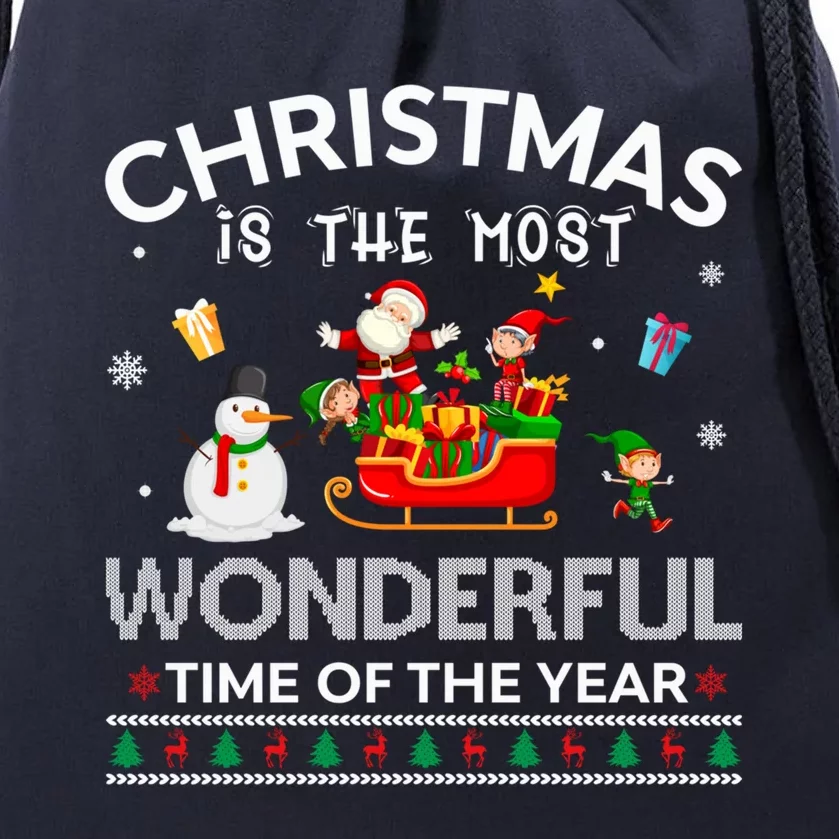 Christmas Is The Most Wonderful Time Of The Year Gift Drawstring Bag