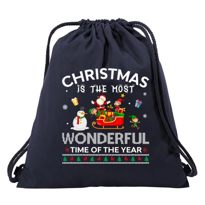 Christmas Is The Most Wonderful Time Of The Year Gift Drawstring Bag