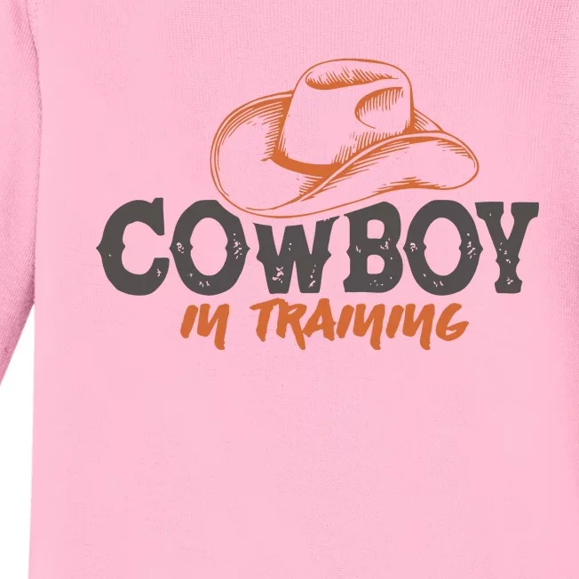 Cowboy In Training Western America Baby Long Sleeve Bodysuit