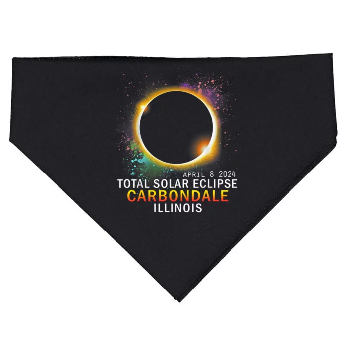 Carbondale Illinois Total Solar Eclipse April 8 2024 USA-Made Doggie Bandana