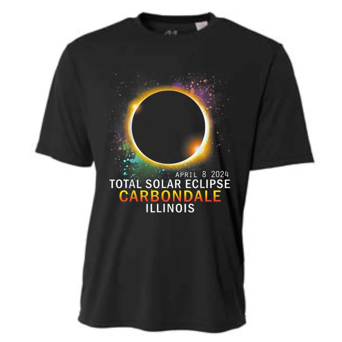 Carbondale Illinois Total Solar Eclipse April 8 2024 Cooling Performance Crew T-Shirt