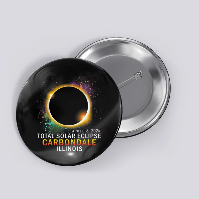 Carbondale Illinois Total Solar Eclipse April 8 2024 Button