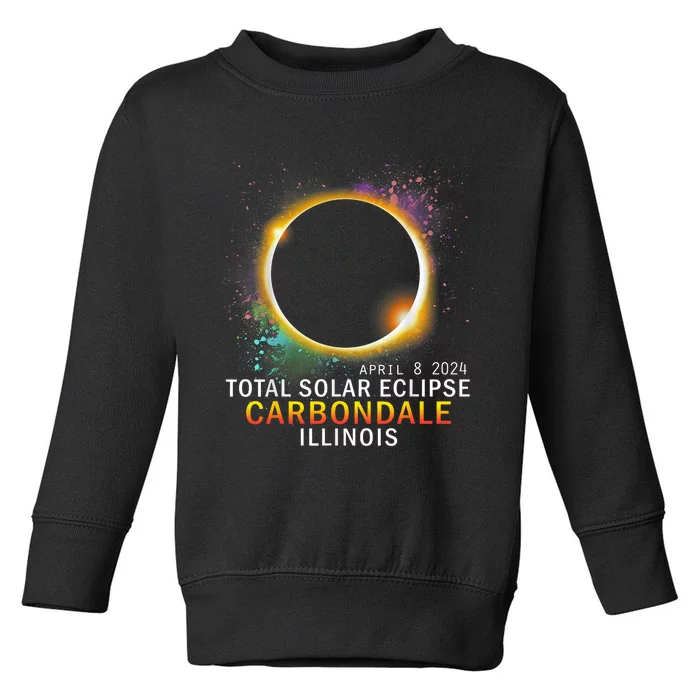 Carbondale Illinois Total Solar Eclipse April 8 2024 Toddler Sweatshirt