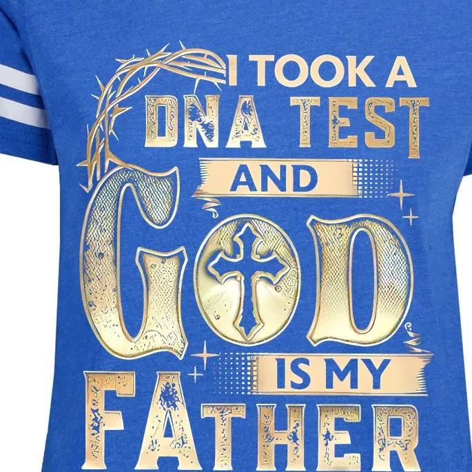 Christian I Took A DNA Test And God Is My Father Gospel Pray Enza Ladies Jersey Football T-Shirt