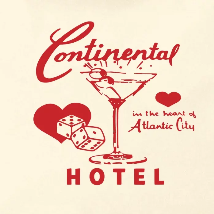 Continental In The Heart Of Atlantic City Hotel Zip Tote Bag