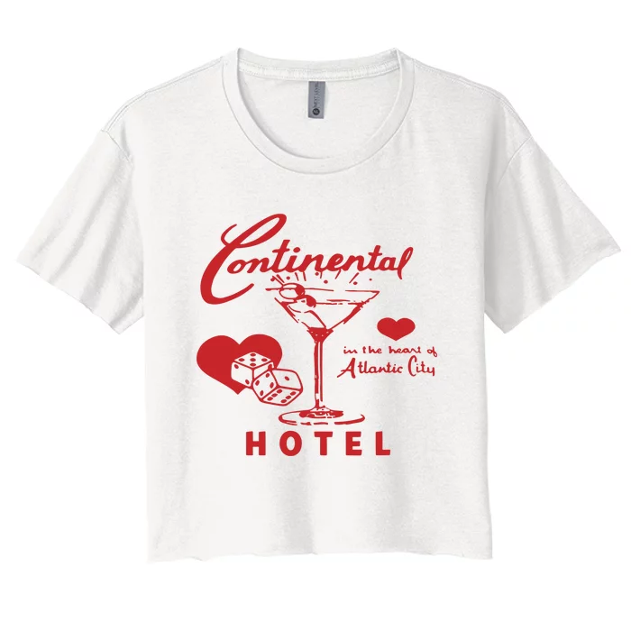 Continental In The Heart Of Atlantic City Hotel Women's Crop Top Tee