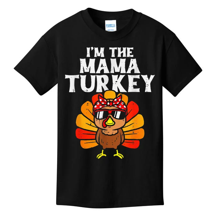 Cute IM The Mama Turkey Family Matching Thanksgiving Kids T-Shirt