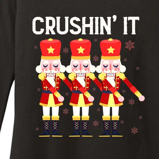 Crushin' It The Christmas Retro Holiday Cute Nutcracker Xmas Womens CVC Long Sleeve Shirt