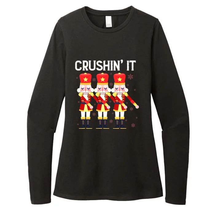 Crushin' It The Christmas Retro Holiday Cute Nutcracker Xmas Womens CVC Long Sleeve Shirt