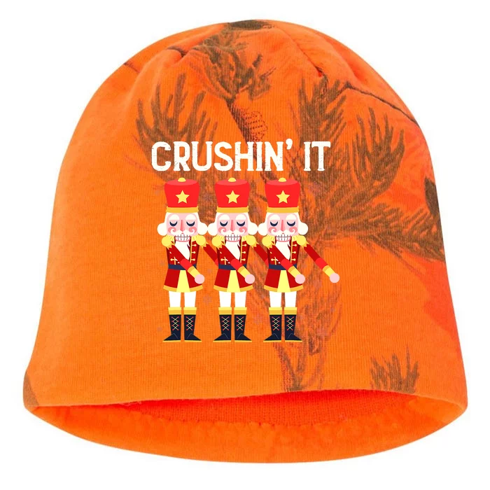 Crushin' It The Christmas Retro Holiday Cute Nutcracker Xmas Kati - Camo Knit Beanie