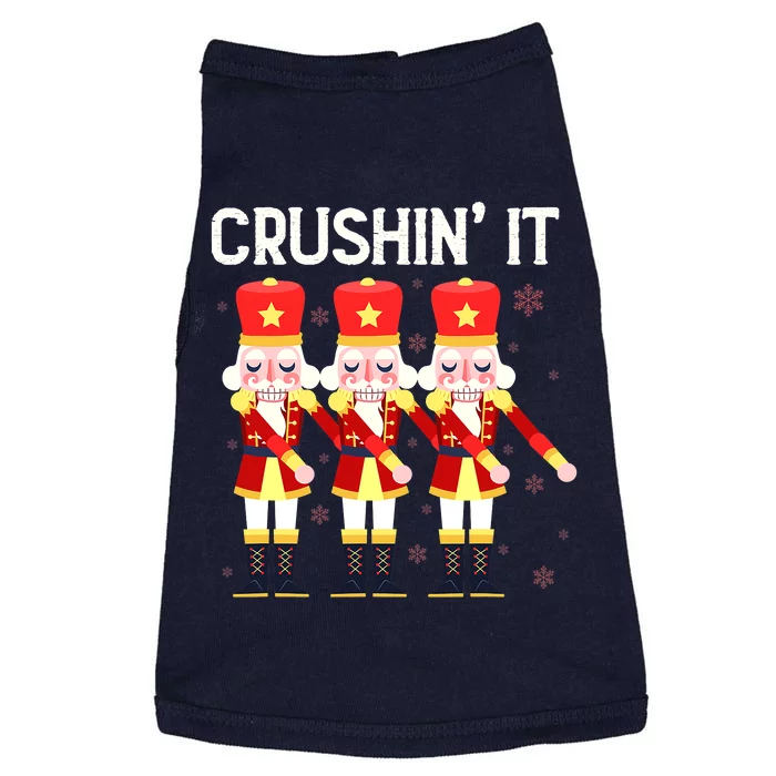 Crushin' It The Christmas Retro Holiday Cute Nutcracker Xmas Doggie Tank