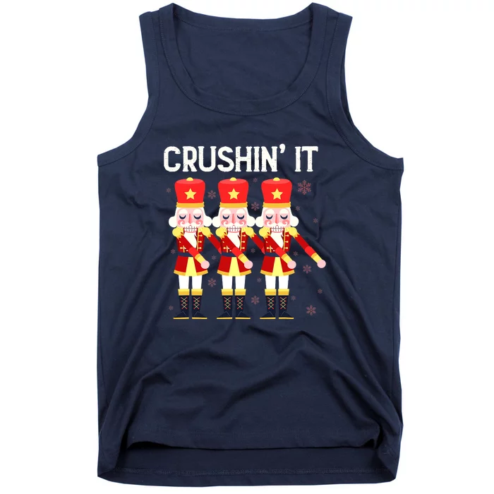 Crushin' It The Christmas Retro Holiday Cute Nutcracker Xmas Tank Top