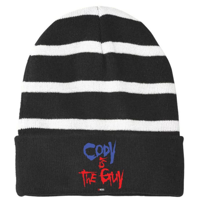 Cody Is The Guy Striped Beanie with Solid Band