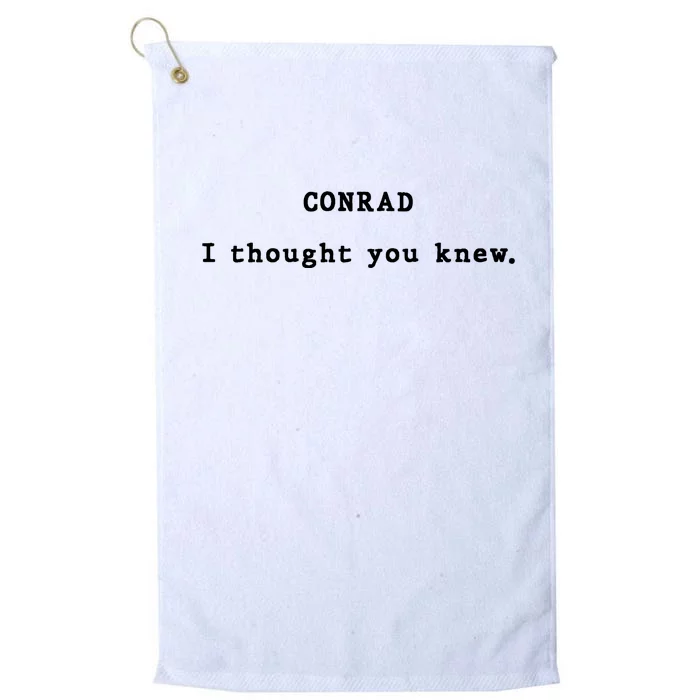 Conrad I Thought You Knew Platinum Collection Golf Towel