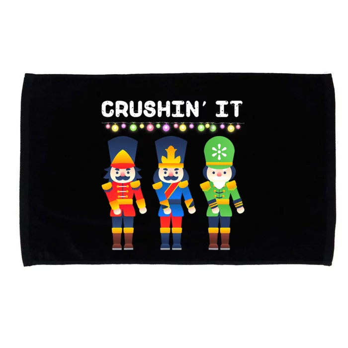 Crushin' It The Christmas Retro Holiday Cute Microfiber Hand Towel