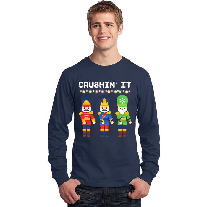 Crushin' It The Christmas Retro Holiday Cute Tall Long Sleeve T-Shirt