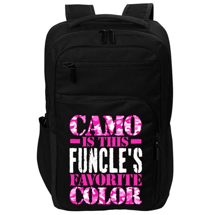 Camo Is This Funcle's Favorite Color Camouflage Funny Gift Impact Tech Backpack