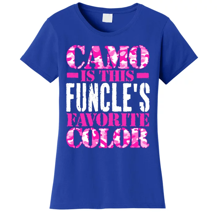 Camo Is This Funcle's Favorite Color Camouflage Funny Gift Women's T-Shirt