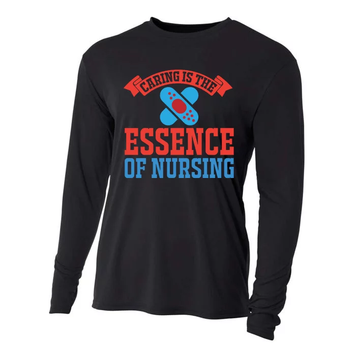 Caring Is The Essence Of Nursing Cooling Performance Long Sleeve Crew