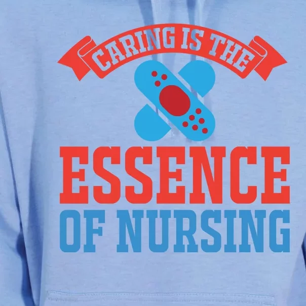 Caring Is The Essence Of Nursing Unisex Surf Hoodie