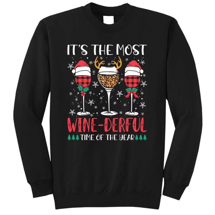 Christmas It's The Most Wine Derful Time Of The Year Sweatshirt