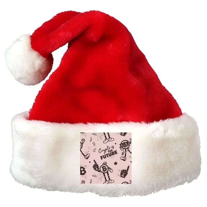 Crypto Is The Future Retro Premium Christmas Santa Hat