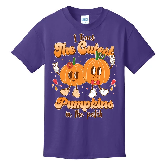 Cute I Teach The Cutest Pumpkins In The Patch Teacher Life Kids T-Shirt