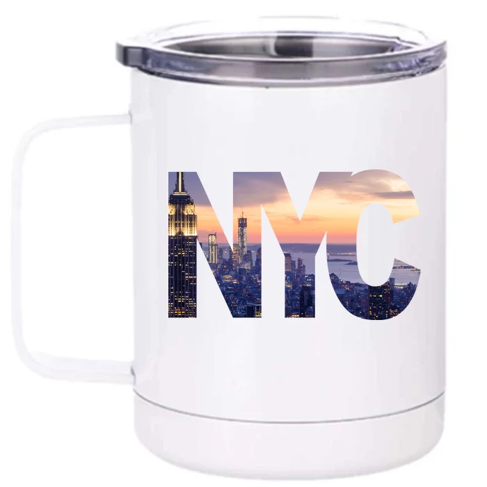 City Of NYC Front & Back 12oz Stainless Steel Tumbler Cup