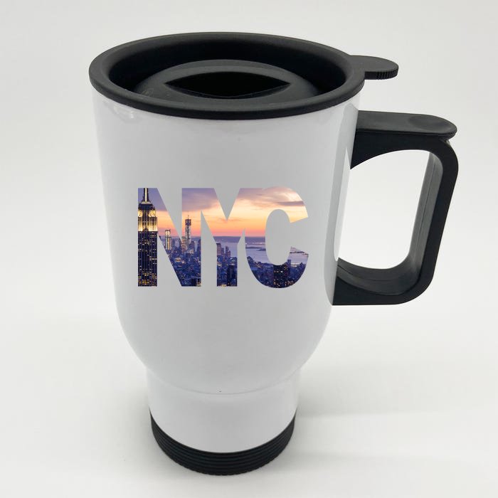 City Of NYC Front & Back Stainless Steel Travel Mug