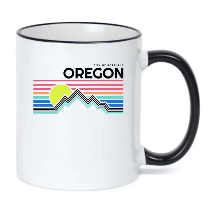 City of Portland Oregon Black Color Changing Mug