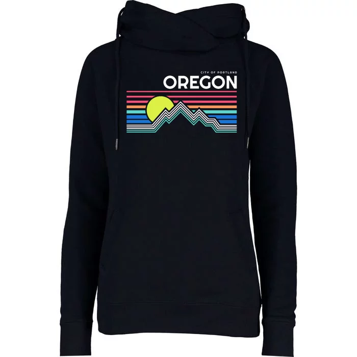 City of Portland Oregon Womens Funnel Neck Pullover Hood