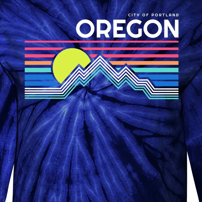 City of Portland Oregon Tie-Dye Long Sleeve Shirt