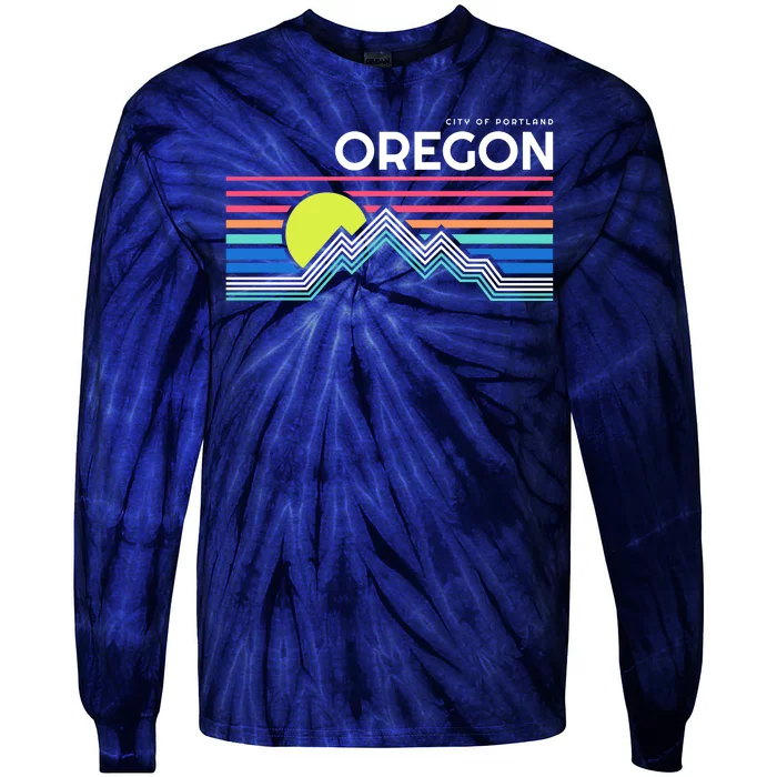 City of Portland Oregon Tie-Dye Long Sleeve Shirt