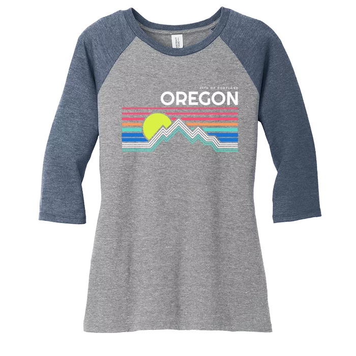 City of Portland Oregon Women's Tri-Blend 3/4-Sleeve Raglan Shirt