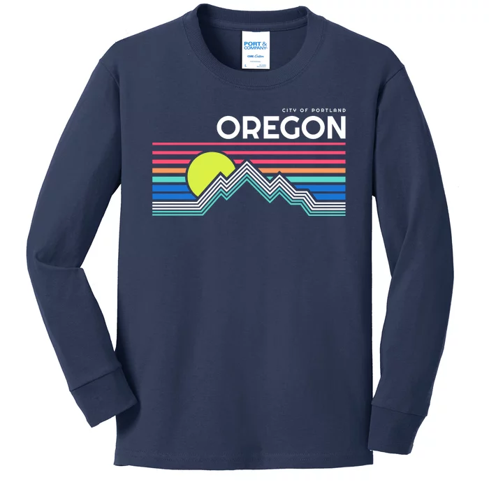 City of Portland Oregon Kids Long Sleeve Shirt