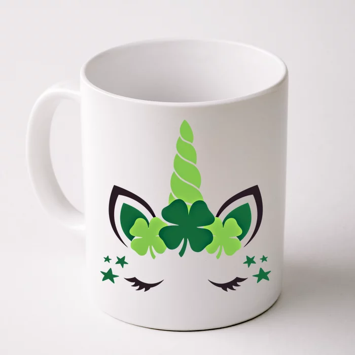 Cute Irish Unicorn Face St PatrickS Day Gift Front & Back Coffee Mug