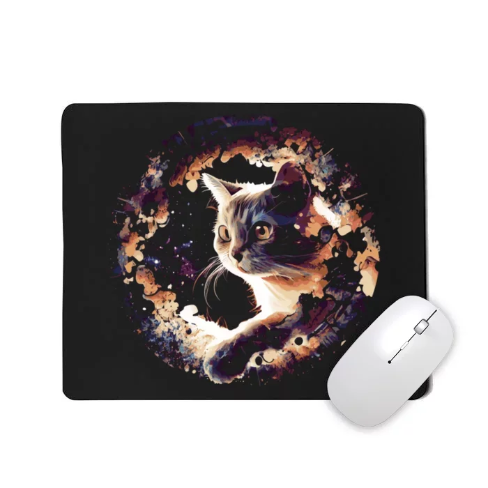 Cat In Universe Space Cat Mousepad