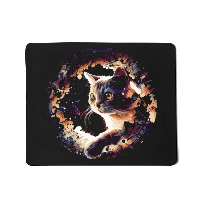 Cat In Universe Space Cat Mousepad